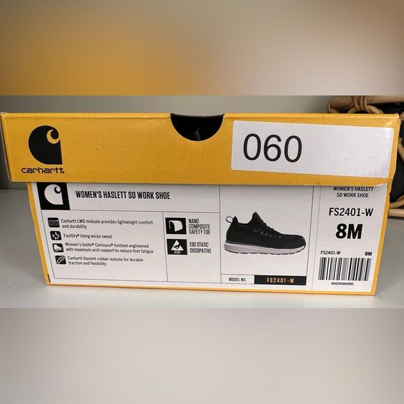 NEW CARHARTT Women’s Haslett SD Safety Toe Work Shoes Black 8M Lightweight - Picture 8 of 11